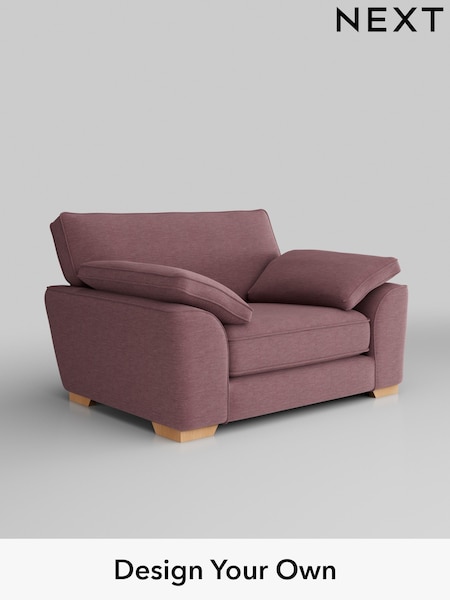 Fine Chenille Easy Clean/Mid Mulberry Purple Stamford Grand Relaxed Sit (H35506) | £1,299