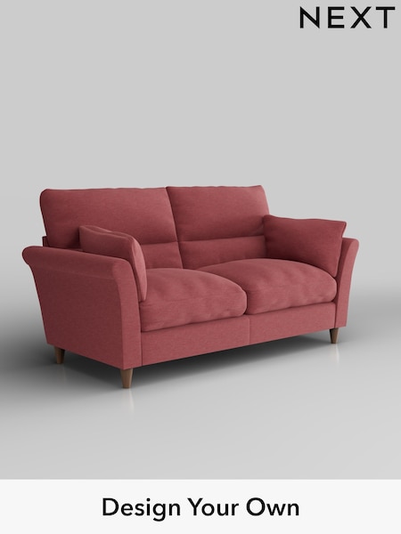 Fine Chenille Easy Clean/Mid Pink Hartley Highback Relaxed Sit (H35518) | £1,325
