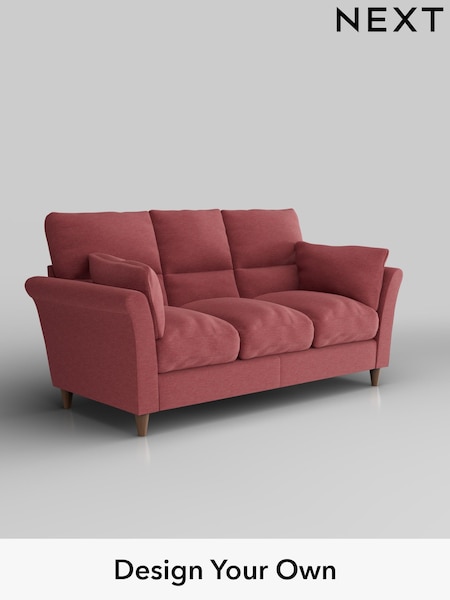 Fine Chenille Easy Clean/Mid Pink Hartley Highback Relaxed Sit (H35518) | £1,325