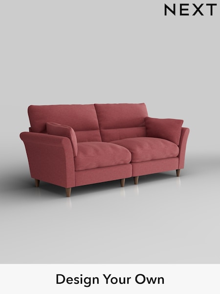Fine Chenille Easy Clean/Mid Pink Hartley Highback Relaxed Sit (H35518) | £1,425