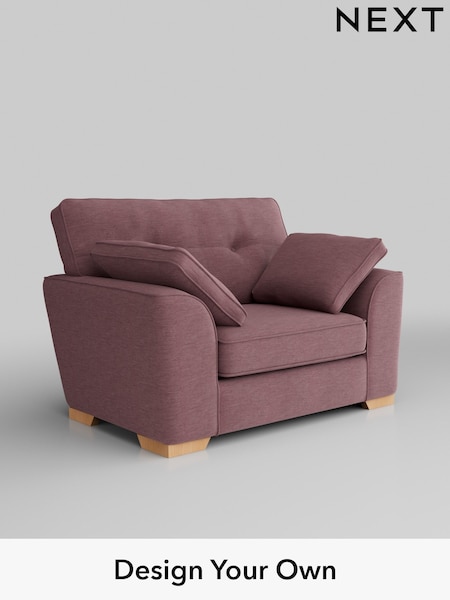 Fine Chenille Easy Clean/Mid Mulberry Purple Stamford Buttoned Back (H35522) | £899