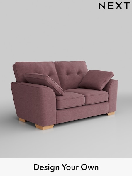 Fine Chenille Easy Clean/Mid Mulberry Purple Stamford Buttoned Back (H35522) | £1,099