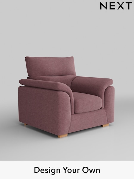 Fine Chenille Easy Clean/Mid Mulberry Purple Hayden Highback (H35524) | £750
