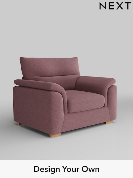 Fine Chenille Easy Clean/Mid Mulberry Purple Hayden Highback (H35524) | £850