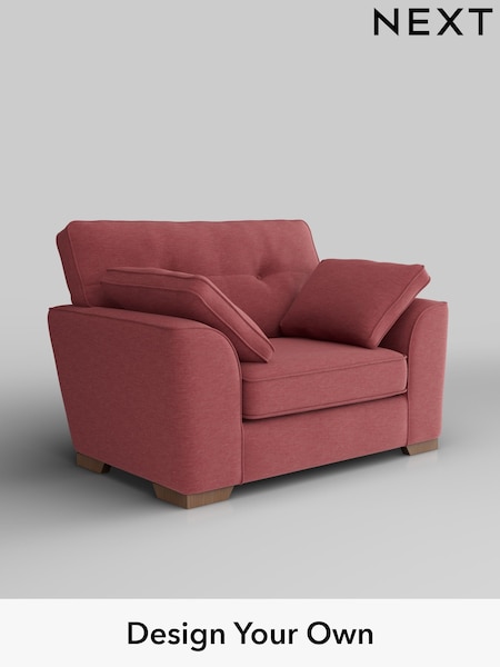 Fine Chenille Easy Clean/Mid Pink Stamford Buttoned Back (H35526) | £899