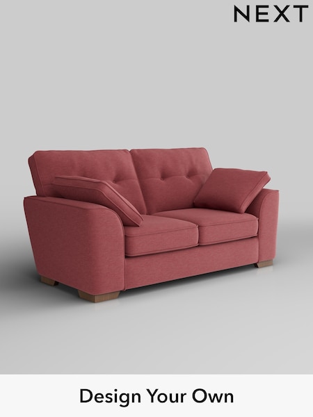 Fine Chenille Easy Clean/Mid Pink Stamford Buttoned Back (H35526) | £1,199
