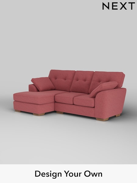 Fine Chenille Easy Clean/Mid Pink Stamford Buttoned Back (H35526) | £1,775