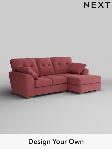 Fine Chenille Easy Clean/Mid Pink Stamford Buttoned Back (H35526) | £1,775