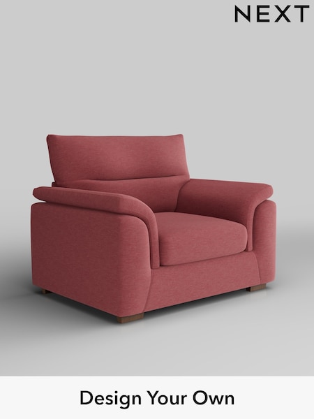 Fine Chenille Easy Clean/Mid Pink Hayden Highback (H35531) | £850