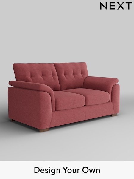Fine Chenille Easy Clean/Mid Pink Hayden Buttoned Back (H35532) | £1,125
