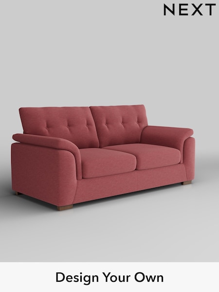 Fine Chenille Easy Clean/Mid Pink Hayden Buttoned Back (H35532) | £1,225