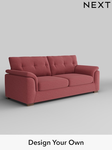 Fine Chenille Easy Clean/Mid Pink Hayden Buttoned Back (H35532) | £1,325
