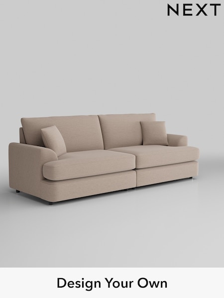 Fine Chenille Easy Clean/Mid Taupe Brown Parker Platform (H35534) | £1,475