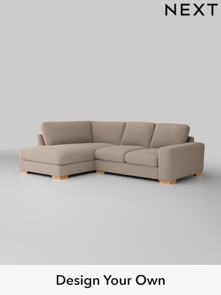 Fine Chenille Easy Clean/Mid Taupe Brown Houghton Deep Relaxed Sit (H35535) | £2,150