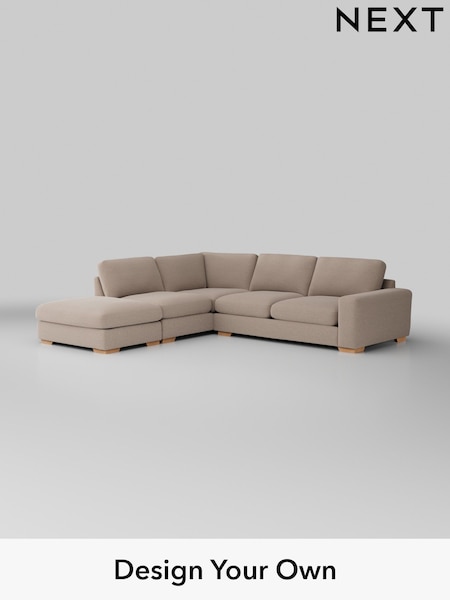 Fine Chenille Easy Clean/Mid Taupe Brown Houghton Deep Relaxed Sit (H35535) | £2,675