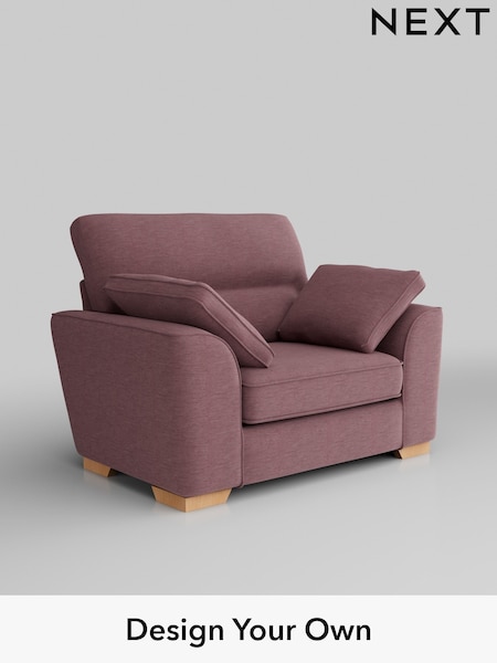 Fine Chenille Easy Clean/Mid Mulberry Purple Stamford Highback (H35536) | £899