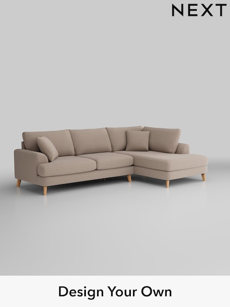 Fine Chenille Easy Clean/Mid Taupe Brown Parker (H35547) | £2,350