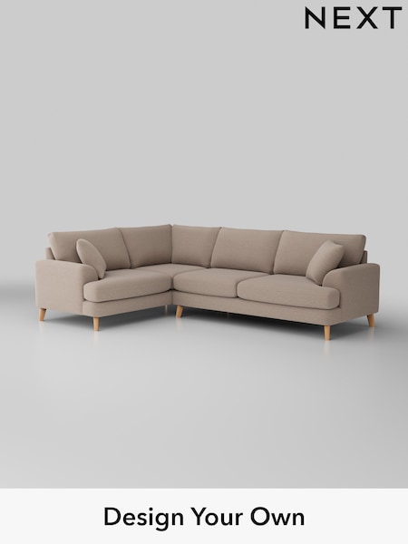 Fine Chenille Easy Clean/Mid Taupe Brown Parker (H35547) | £2,425