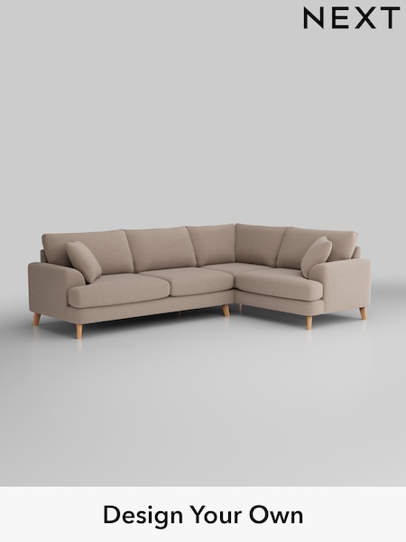 Fine Chenille Easy Clean/Mid Taupe Brown Parker (H35547) | £2,425