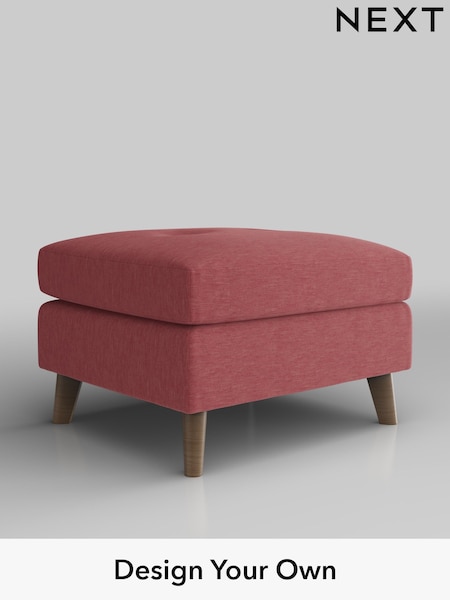 Fine Chenille Easy Clean/Mid Pink Wilson Buttoned Back (H35552) | £350