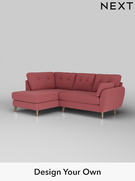 Fine Chenille Easy Clean/Mid Pink Wilson Buttoned Back (H35552) | £1,675