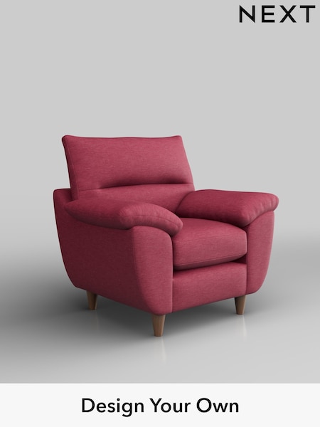 Fine Chenille Easy Clean/Mid Raspberry Pink Elliot Highback (H35553) | £675