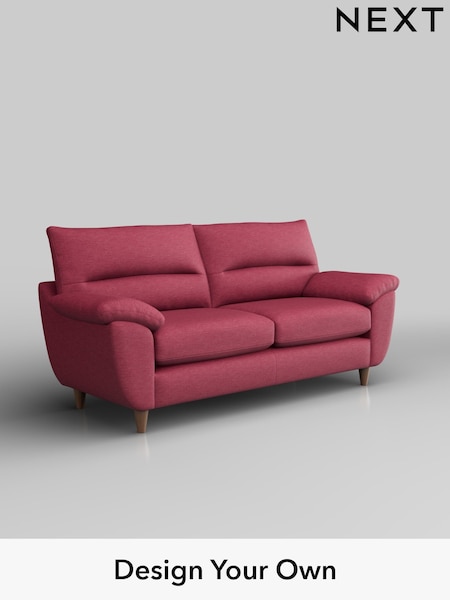 Fine Chenille Easy Clean/Mid Raspberry Pink Elliot Highback (H35553) | £1,175