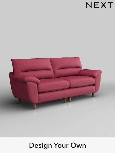 Fine Chenille Easy Clean/Mid Raspberry Pink Elliot Highback (H35553) | £1,275