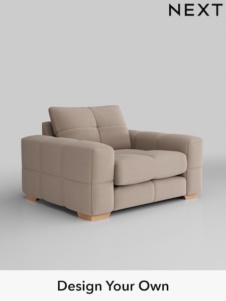 Fine Chenille Easy Clean/Mid Taupe Brown Brooke Deep Sit (H35555) | £1,325