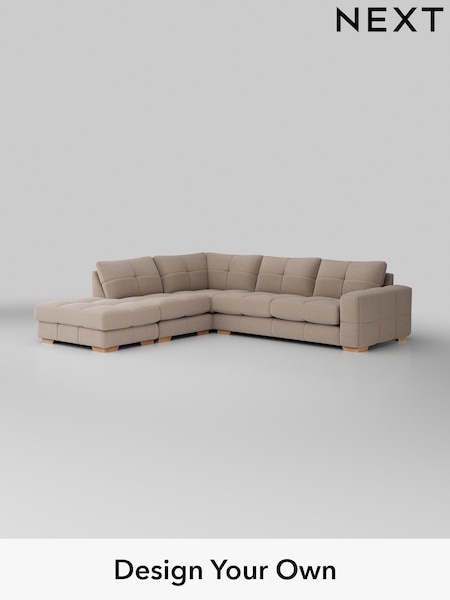 Fine Chenille Easy Clean/Mid Taupe Brown Brooke Deep Sit (H35555) | £2,825