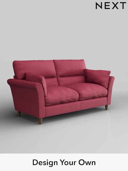 Fine Chenille Easy Clean/Mid Raspberry Pink Hartley Highback Relaxed Sit (H35556) | £1,325