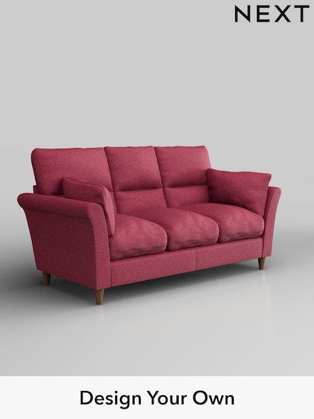 Fine Chenille Easy Clean/Mid Raspberry Pink Hartley Highback Relaxed Sit (H35556) | £1,325
