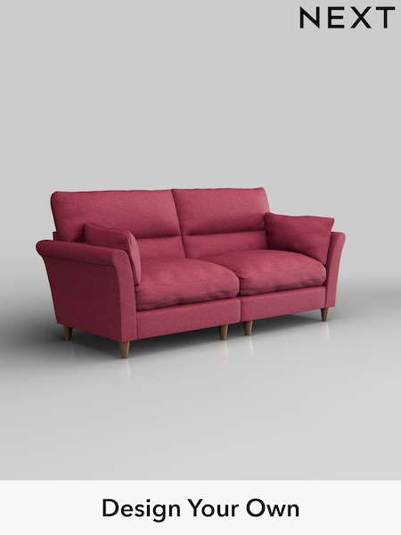 Fine Chenille Easy Clean/Mid Raspberry Pink Hartley Highback Relaxed Sit (H35556) | £1,425