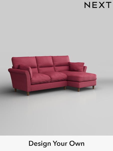 Fine Chenille Easy Clean/Mid Raspberry Pink Hartley Highback Relaxed Sit (H35556) | £1,950