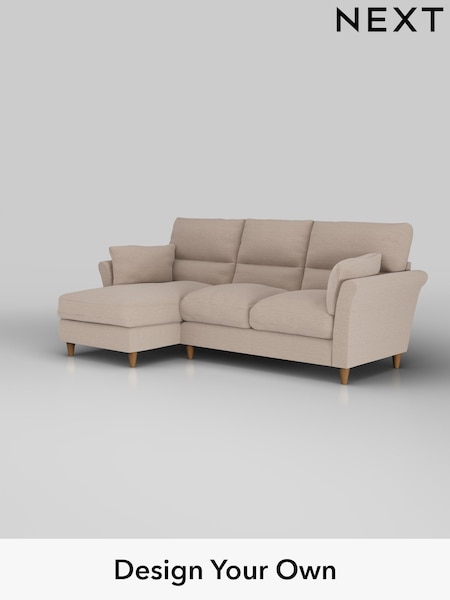 Fine Chenille Easy Clean/Mid Taupe Brown Hartley Highback Relaxed Sit (H35560) | £1,950