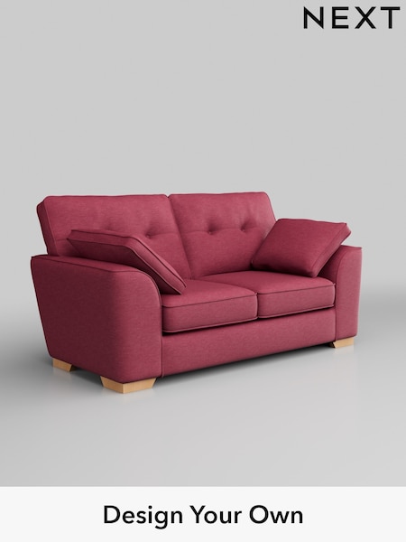 Fine Chenille Easy Clean/Mid Raspberry Pink Stamford Buttoned Back (H35562) | £1,199