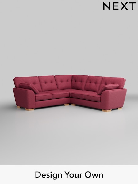 Fine Chenille Easy Clean/Mid Raspberry Pink Stamford Buttoned Back (H35562) | £2,425