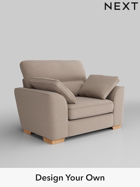 Fine Chenille Easy Clean/Mid Taupe Brown Stamford Highback (H35566) | £899