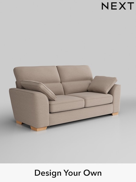 Fine Chenille Easy Clean/Mid Taupe Brown Stamford Highback (H35566) | £1,299