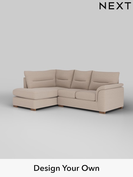 Fine Chenille Easy Clean/Mid Taupe Brown Hayden Highback (H35570) | £1,825
