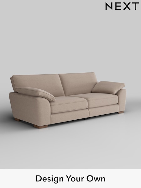 Fine Chenille Easy Clean/Mid Taupe Brown Stamford Grand Relaxed Sit (H35571) | £1,799