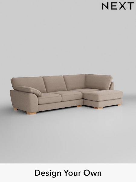 Fine Chenille Easy Clean/Mid Taupe Brown Stamford Grand Relaxed Sit (H35571) | £2,525