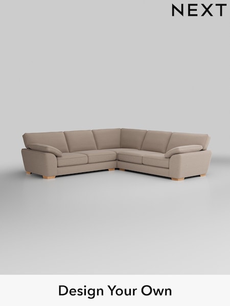 Fine Chenille Easy Clean/Mid Taupe Brown Stamford Grand Relaxed Sit (H35571) | £3,025