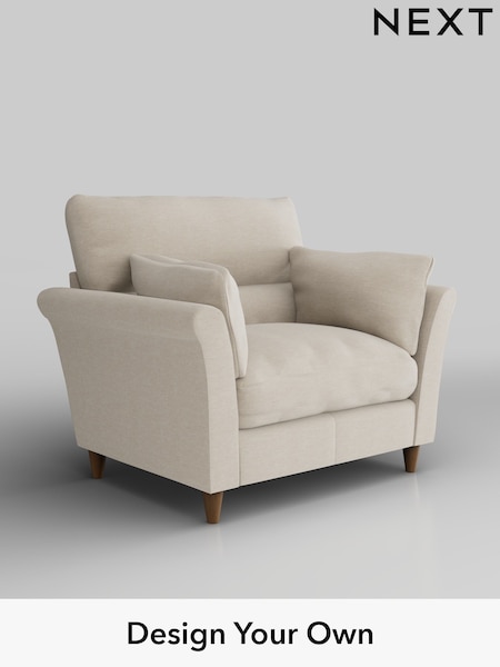 Fine Chenille Easy Clean/Oyster Hartley Highback Relaxed Sit (H35573) | £975
