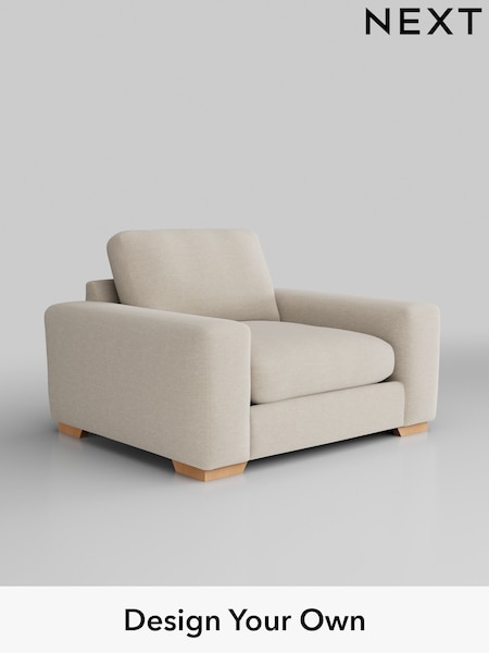 Fine Chenille Easy Clean/Oyster Houghton Deep Relaxed Sit (H35577) | £1,025