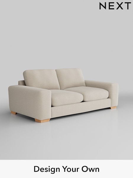 Fine Chenille Easy Clean/Oyster Houghton Deep Relaxed Sit (H35577) | £1,425