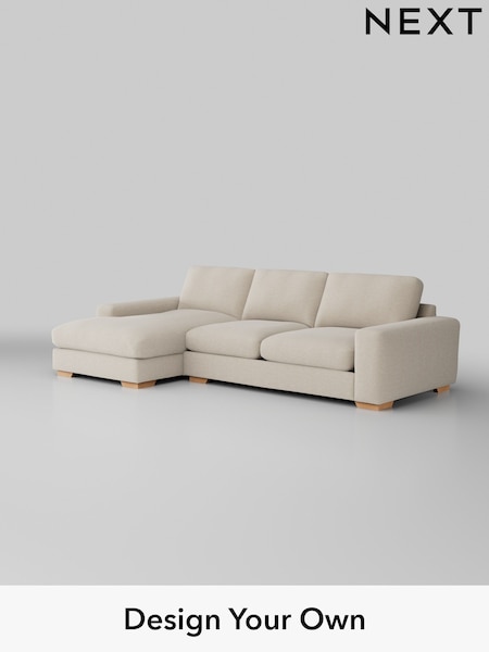 Fine Chenille Easy Clean/Oyster Houghton Deep Relaxed Sit (H35577) | £2,325