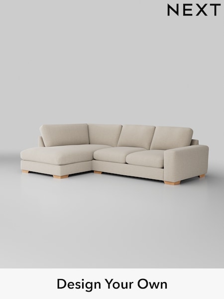 Fine Chenille Easy Clean/Oyster Houghton Deep Relaxed Sit (H35577) | £2,250