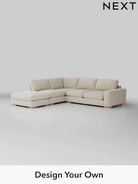 Fine Chenille Easy Clean/Oyster Houghton Deep Relaxed Sit (H35577) | £2,675