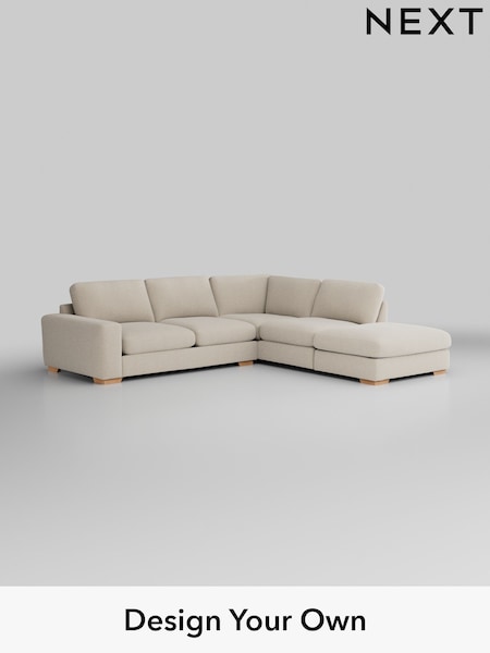 Fine Chenille Easy Clean/Oyster Houghton Deep Relaxed Sit (H35577) | £2,625
